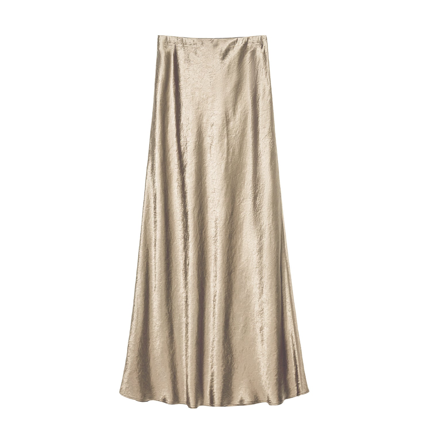 fashion outfits Women's Summer Satin Skirt High Waist Elastic Clutch Pattern Long Skirt Elegant Solid Color Long Skirt