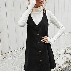 grunge outfits Women's Elegant Corduroy Strap Dress Sexy Commuter Sweet Style Autumn and Winter New