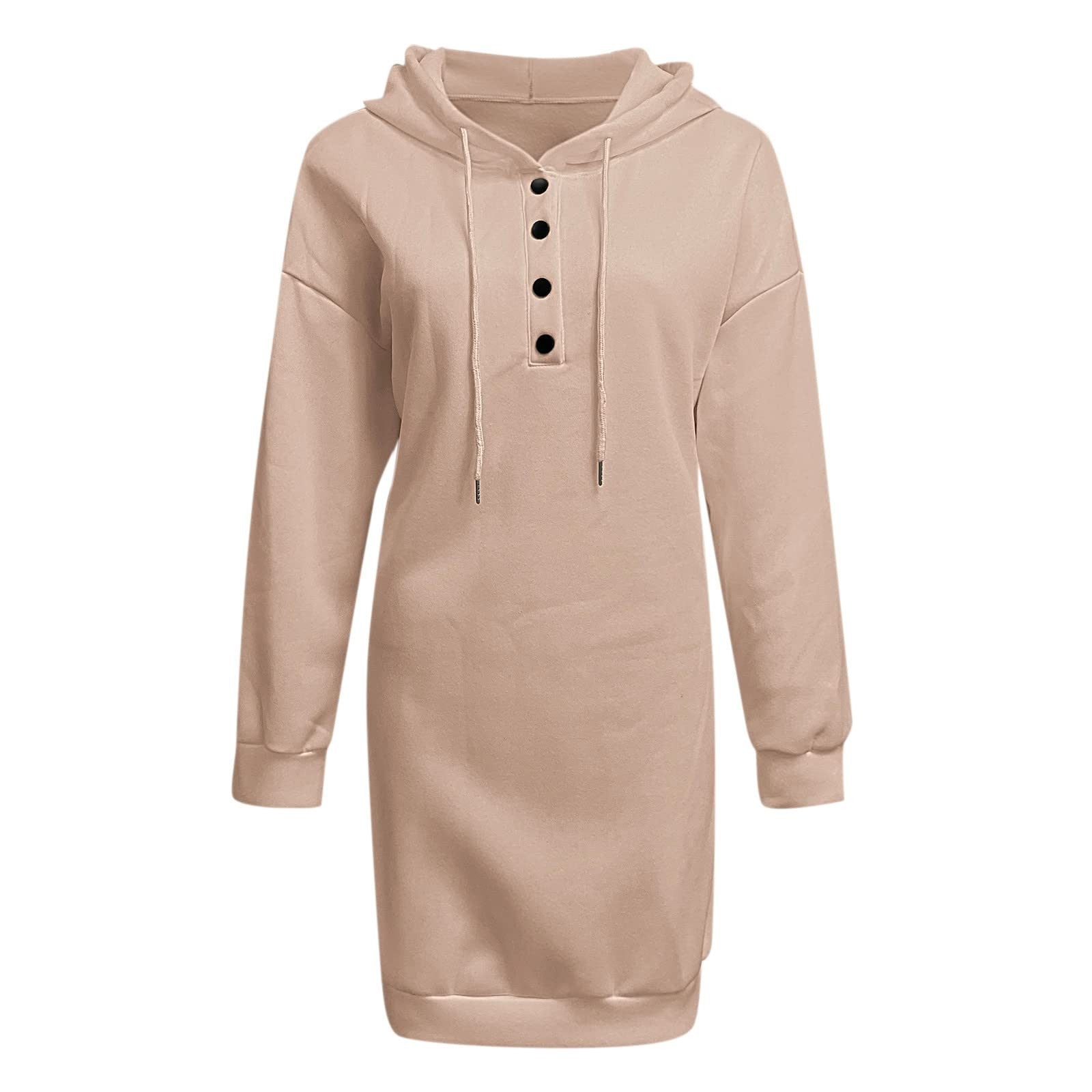 Women's Long-Sleeved Loose Casual Hooded Drawstring Pocket Sweater