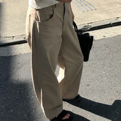 casual outfits Fall Commuter Casual Straight Draping Casual Pants for Women