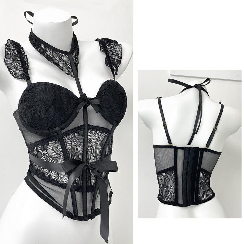 Christmas Outfits American Fishbone Camisole Women's Chest Pad Integrated Tube Top Beauty Back Hot Girl Top Short Sweet and Spicy