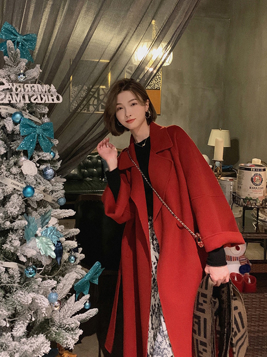 outfit inspo fall New Autumn and Winter Double-Sided Cashmere Coat for Women Autumn and Winter High-Grade Super Nice Mid-Length Korean Style Woolen Coat
