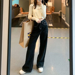 cowgirl outfits American-Style Retro Pink Skinny Jeans Women's Summer High Waist Slimming Spicy Girl Niche Horn Mop Pants