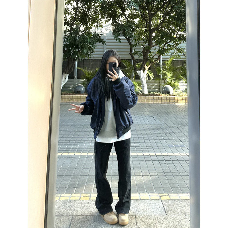 casual outfits High Street Hiphop Pants Men's and Women's Autumn and Winter Black Narrow Straight Trousers Slim Stretch Skinny Jeans