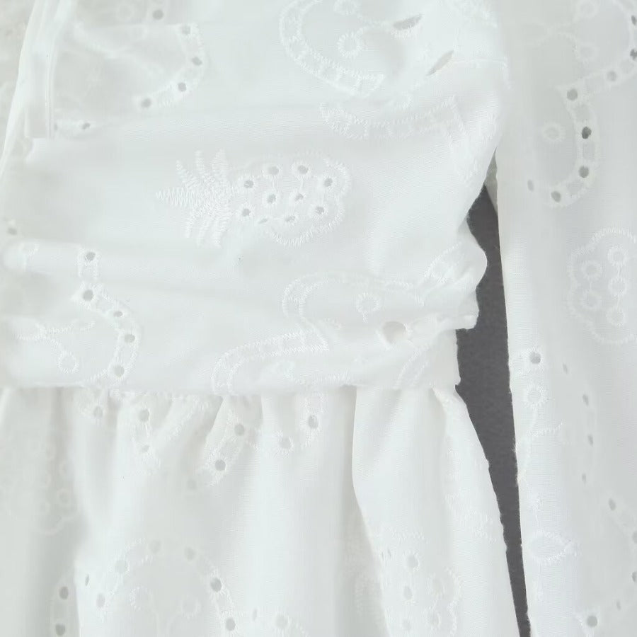 fruitful fashion dress to impress Autumn New Lantern Sleeve Embroidered off-Shoulder Backless Long Sleeve Dress Skirt