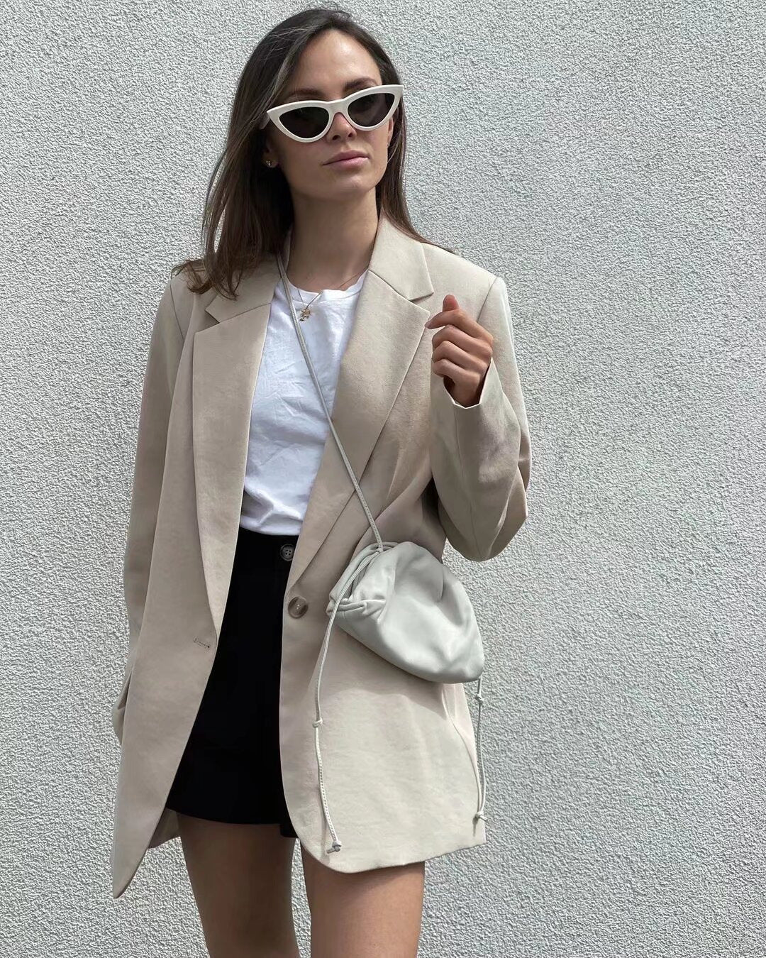 church outfit 2024 Spring Festival 3 Colors One Button Women's Slim Fit Suit Suit Jacket Green Black and White Plaid