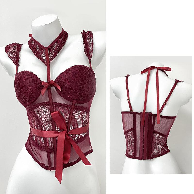 Christmas Outfits American Fishbone Camisole Women's Chest Pad Integrated Tube Top Beauty Back Hot Girl Top Short Sweet and Spicy
