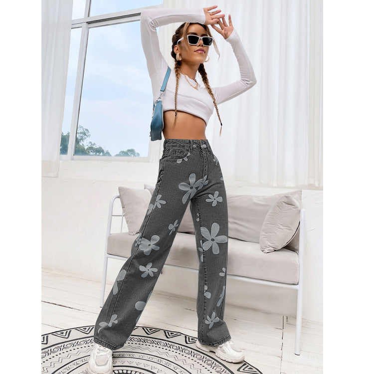 clothes New Women's Fashion Straight Jeans for Women