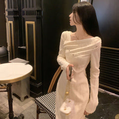 suit Autumn and Winter Base Dress High-Grade Wear Small French Slimming Elegant Skirt
