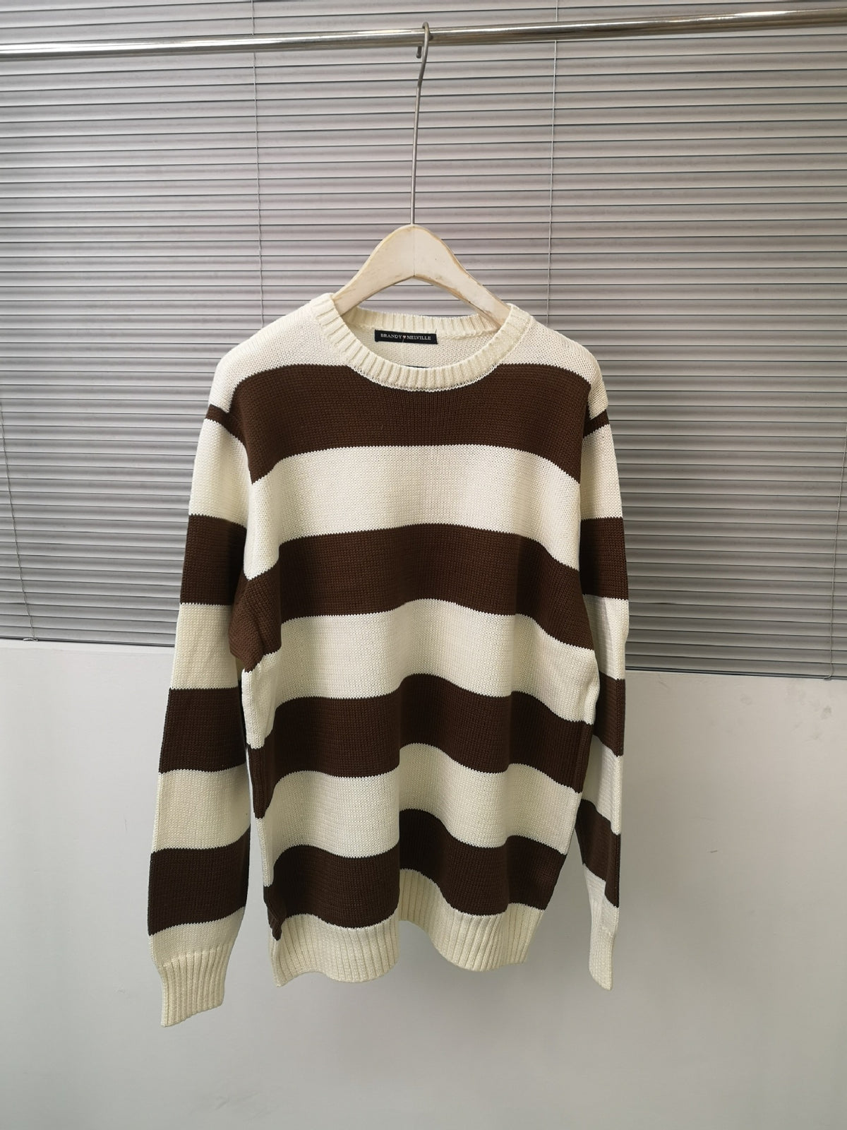 fall outfits women BM Style American Striped Sweater Long Sleeve BM Loose Comfortable Lazy Striped Pullover Sweater Top