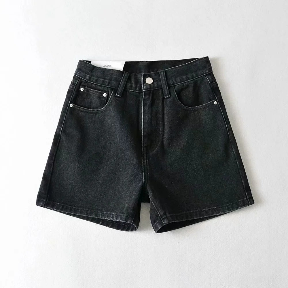 casual summer outfits Curling Denim Fifth Pants Trendy 2024 New High Waist Denim Shorts Fashion Hot Pants