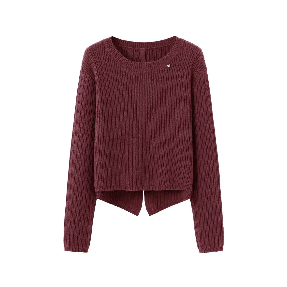 fall outfit Autumn and Winter Elegant Split Button round Neck Knitted Pullover Fashion Casual Sweater Top