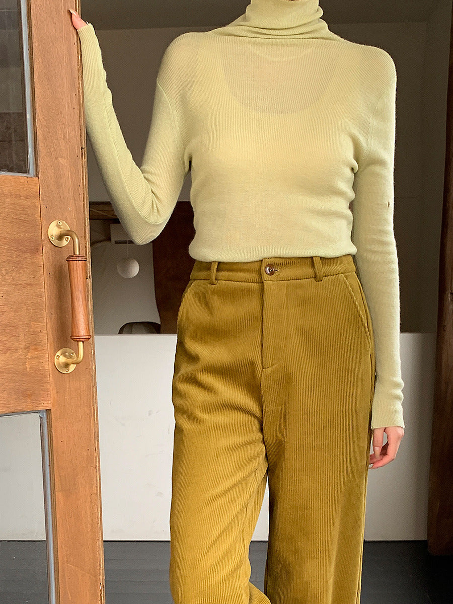 tailgate outfit black women Shirt Autumn and Winter Essential 7-Color Warm Half Turtleneck Bottoming Sweater T Women's Pit Pattern Stacked Top
