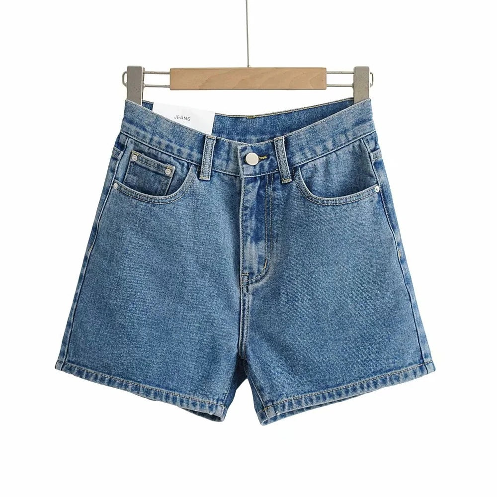 casual summer outfits Curling Denim Fifth Pants Trendy 2024 New High Waist Denim Shorts Fashion Hot Pants