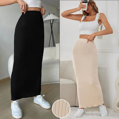 fashion outfits Skirt Women's Hip High-Grade Elastic Waist Spring and Autumn French Style Women's Clothing