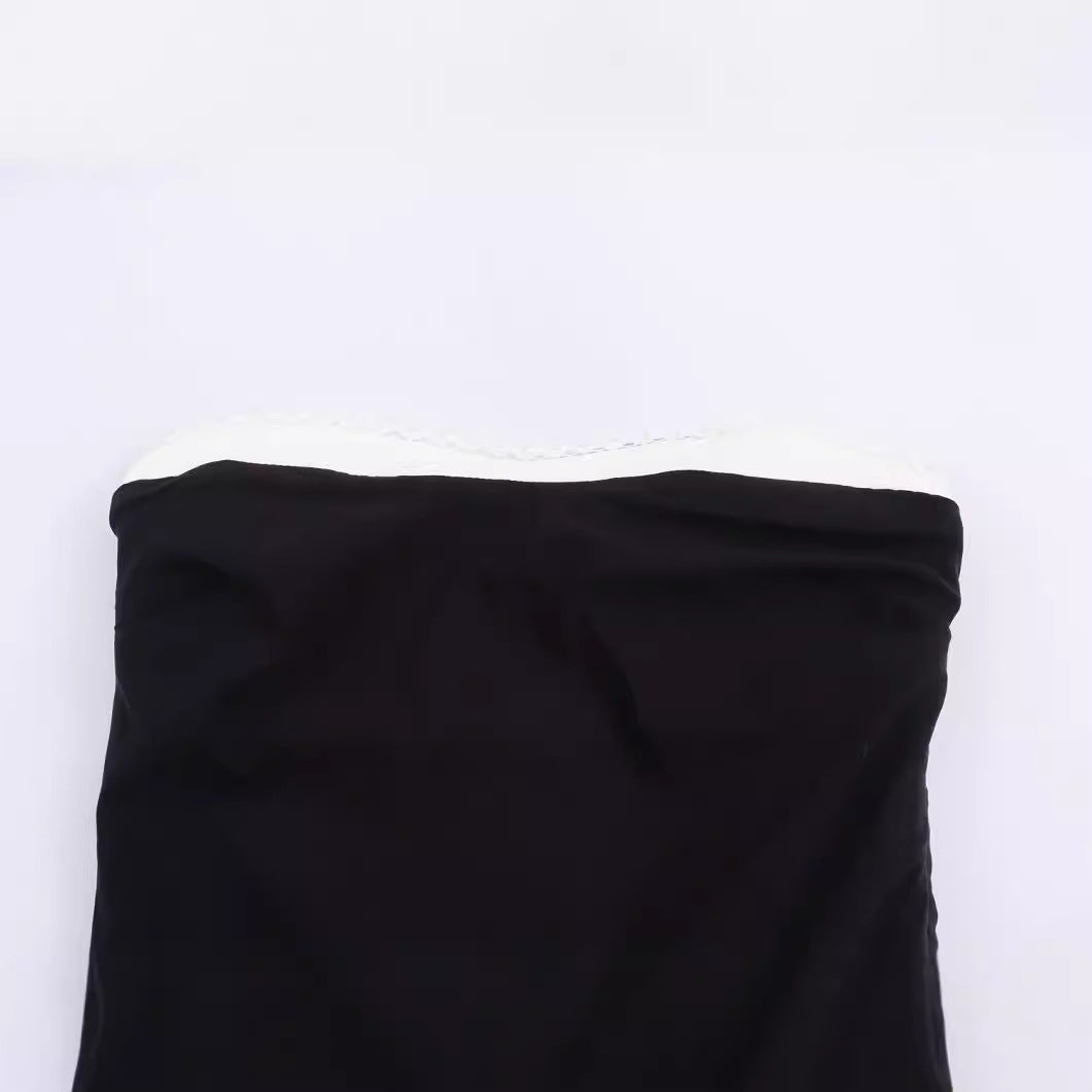 dream clothes Autumn Vest Top Hanging Neck Collar Sexy Backless Printed Tube Top Female