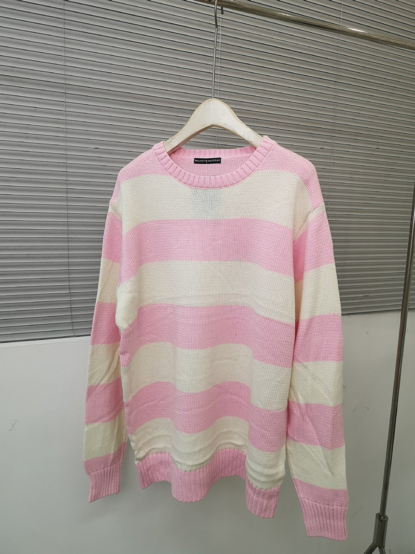 fall outfits women BM Style American Striped Sweater Long Sleeve BM Loose Comfortable Lazy Striped Pullover Sweater Top