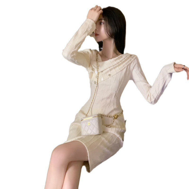 suit Autumn and Winter Base Dress High-Grade Wear Small French Slimming Elegant Skirt