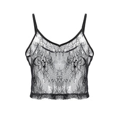 y2k outfits Sexy Polyester Lace Sling V-neck Short Pullover Vest Summer Fashion Women