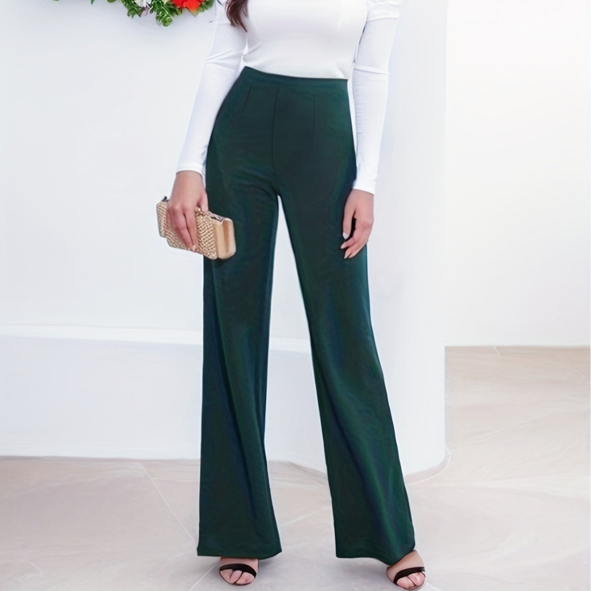 business casual outfits Narrow Straight Wide-Leg Pants Women's Spring and Autumn Fashion Casual High Waist Pants Korean Style Elegant Slim Pants