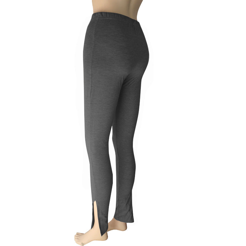 Women's Fashion Sports Split Yoga Pants Tight Urban Casual Pants