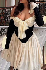BXOXO - Off Shoulder Bow Corset Dress