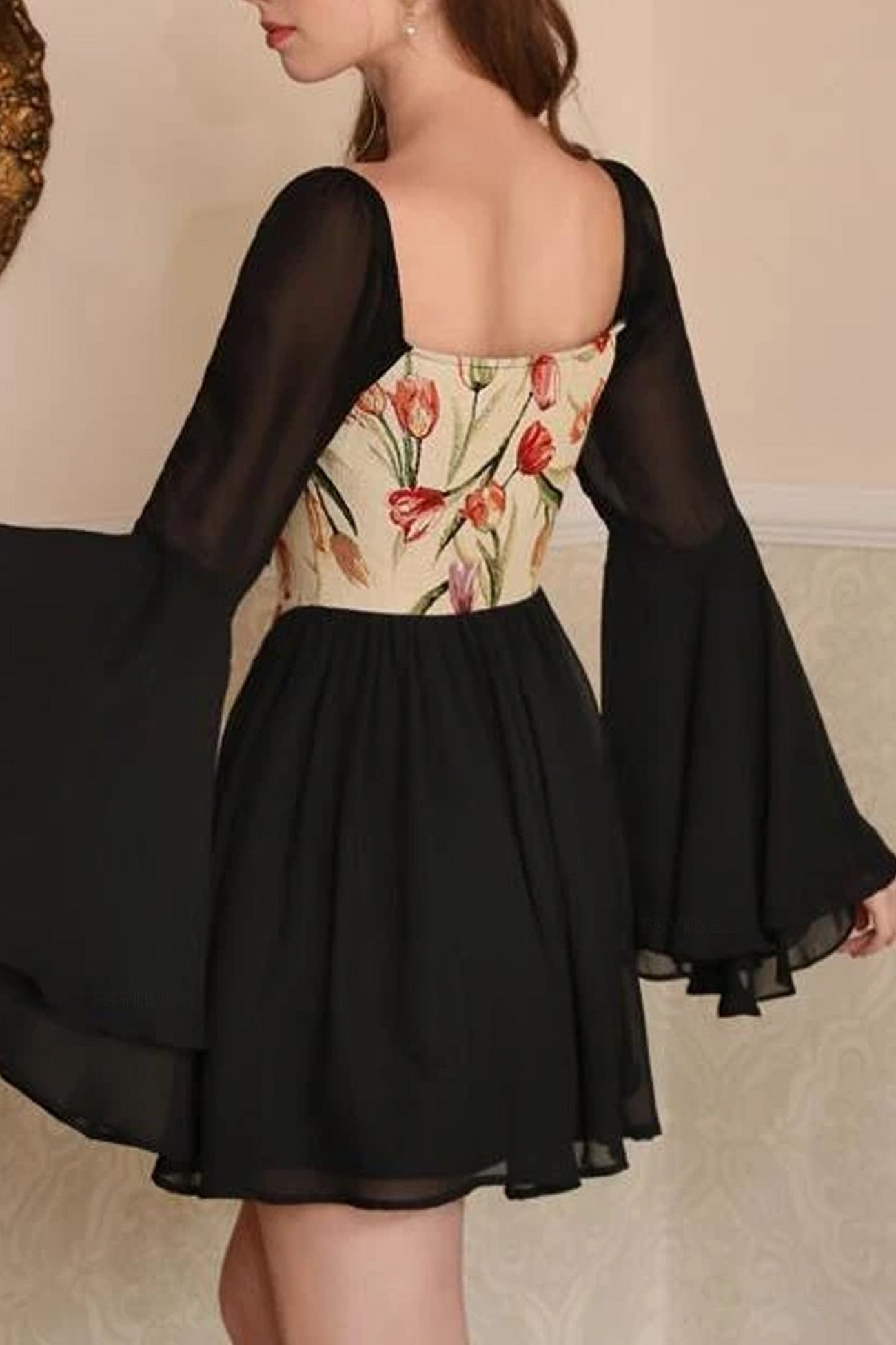 BXOXO - Printed Corset A-line Dress