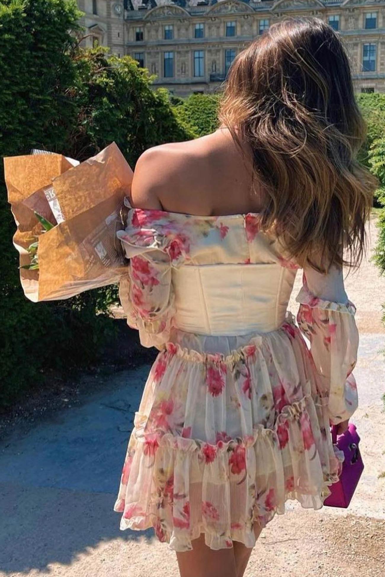 BXOXO - Printed Corset A-line Dress