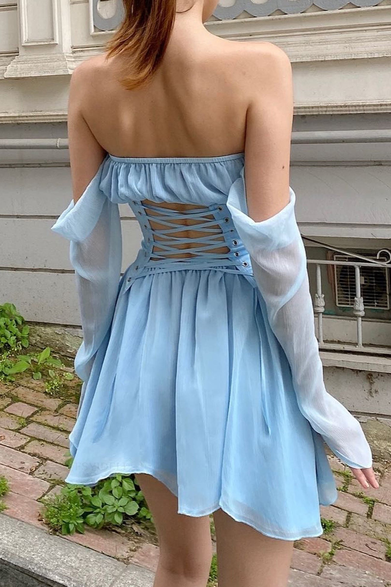 BXOXO - Printed Corset A-line Dress