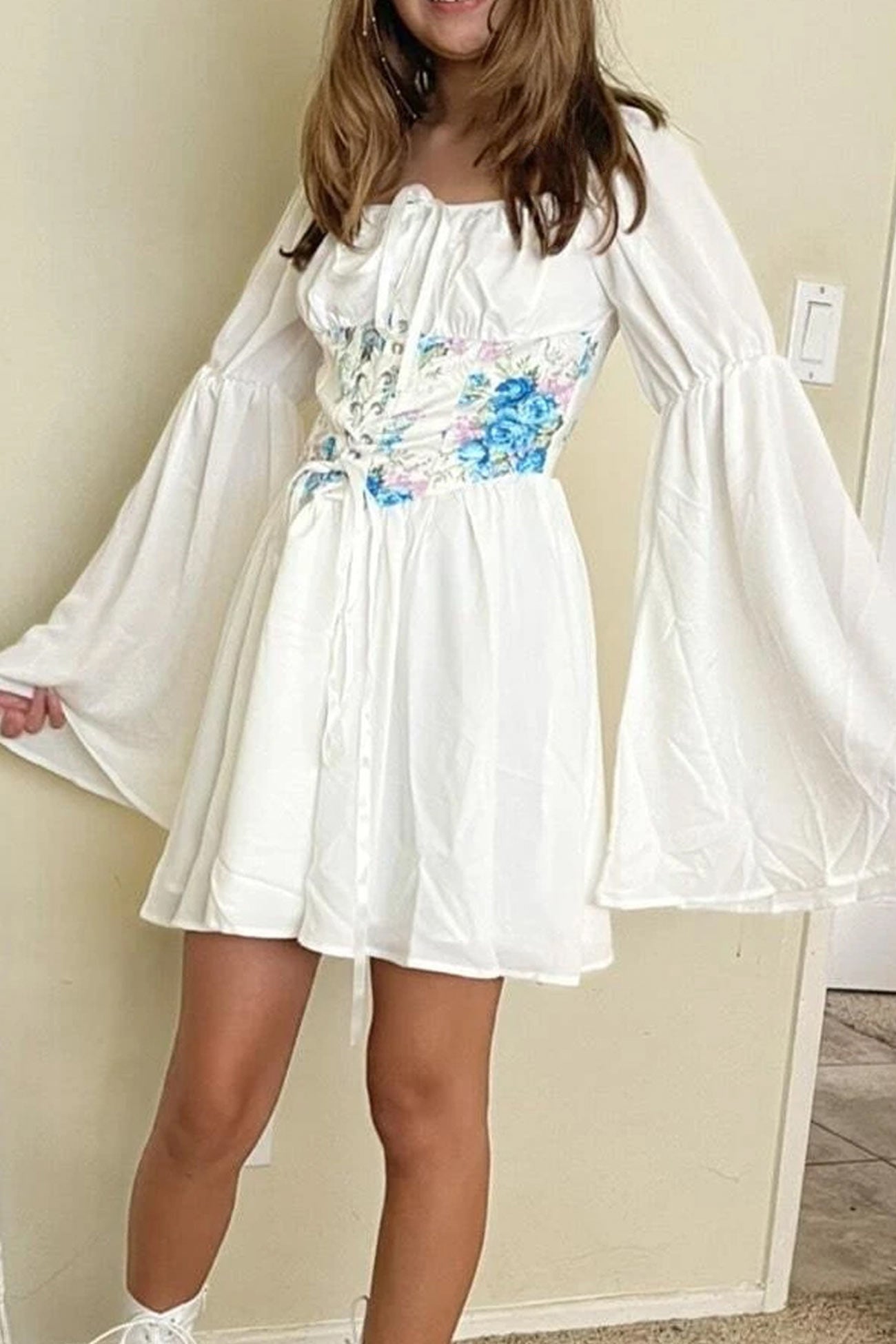 BXOXO - Printed Corset A-line Dress