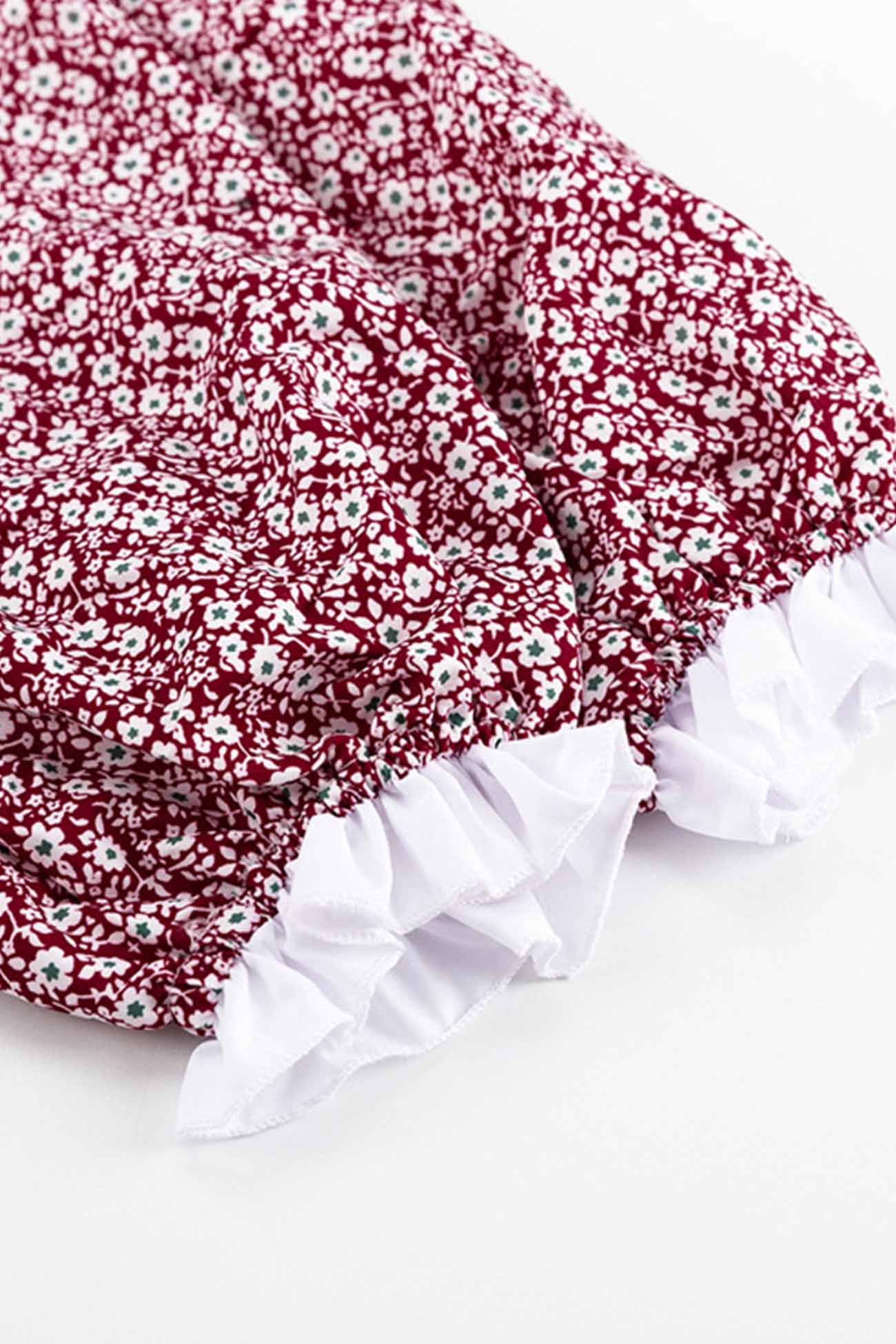 BXOXO - Puff Sleeve Off-Shoulder Floral Babydoll Dress