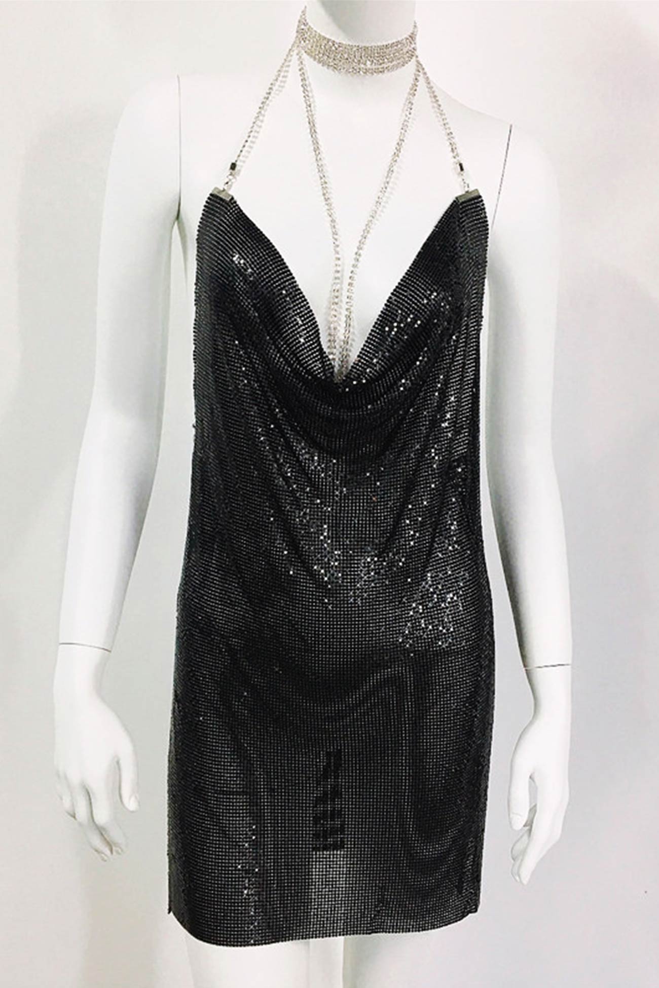 BXOXO - Rhinestone Glitter Cami Dress