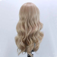 BXOXO Long Wavy Blonde Synthetic Lace Front Wig for Women Gloden Blonde Drag Queen Wig