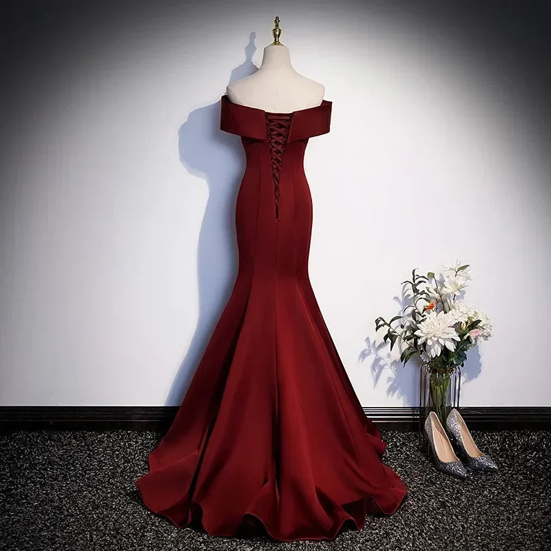 BXOXO Fashion Party Evening Dresses Women Sexy V-neck Off The Shoukder Weddding Prom Dresss Mesh Bow Bodycon Fishtail Vestido