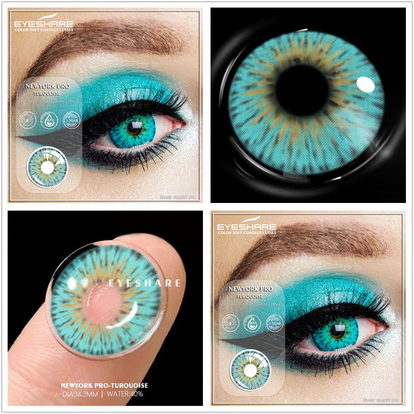 BXOXO Color Contact Lenses For Eyes 2pcs Anime Cosplay Colored Lenses Blue Crazy Halloween Lenses Contact Lens Beauty Makeup