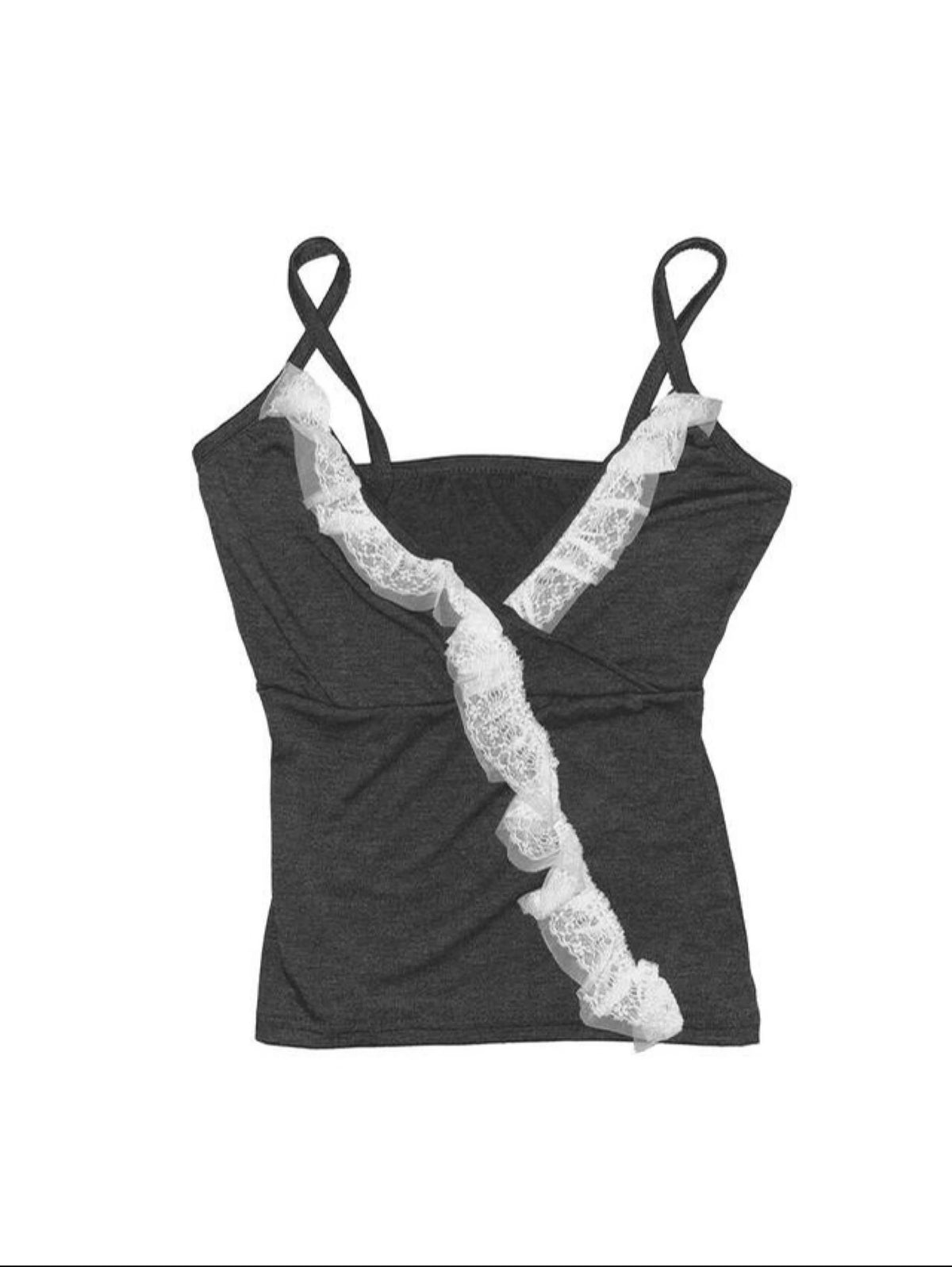 BXOXO Korean Style Tank Tops Women Lace Patchwork Sleeveless Tee Tops Streetwear Y2k Japanese 2000s Camis Streetrwear Tanks