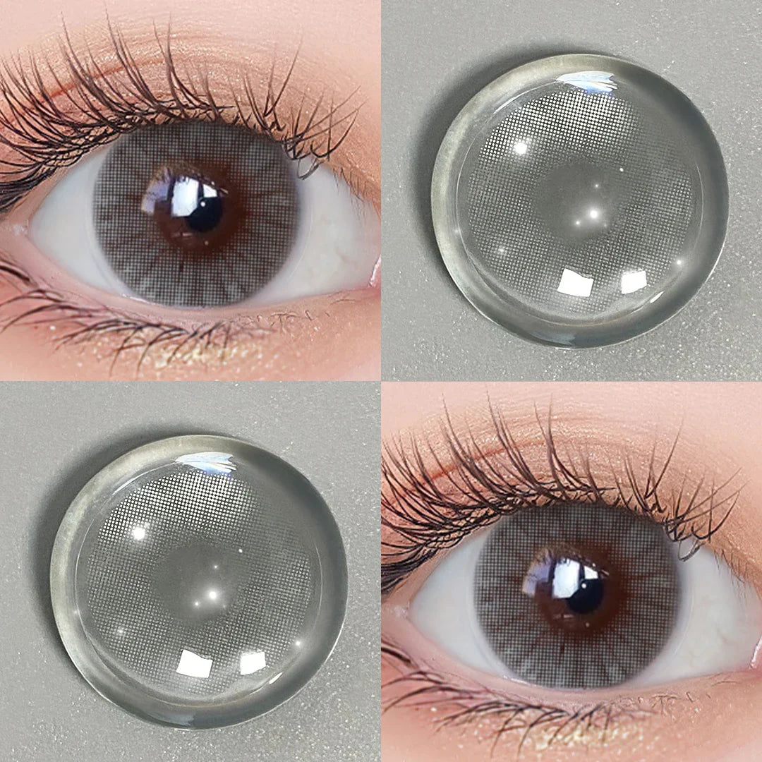 BXOXO Natural Contact Lenses with Degree Colored Pupils for Eyes Cosmetics  Lenses with Diopters Prescription Lenses Icy Gray Lens