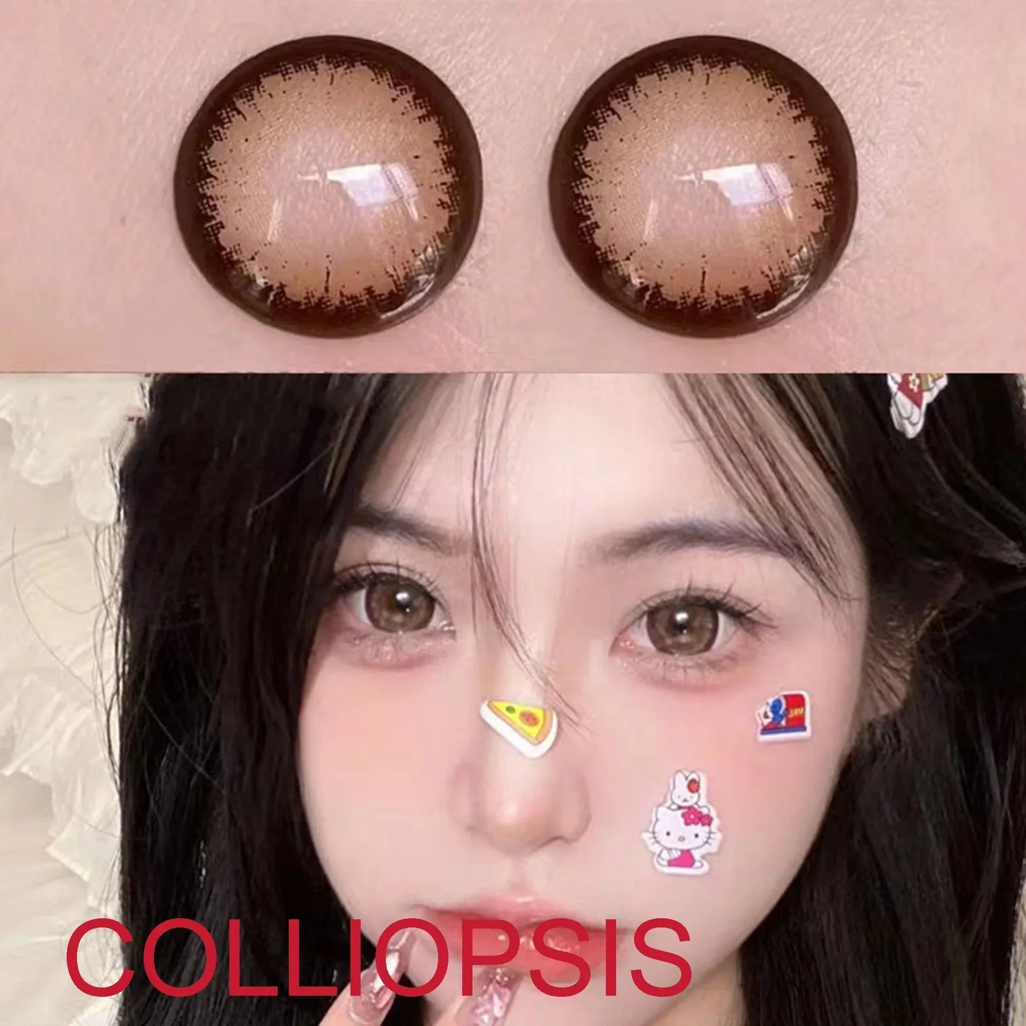 BXOXO Coslens Super Big 14.50mm  Contacts Lenses with Power for Eye Colors Anime Eyewear Accessories lentes de contacto Colliopsis