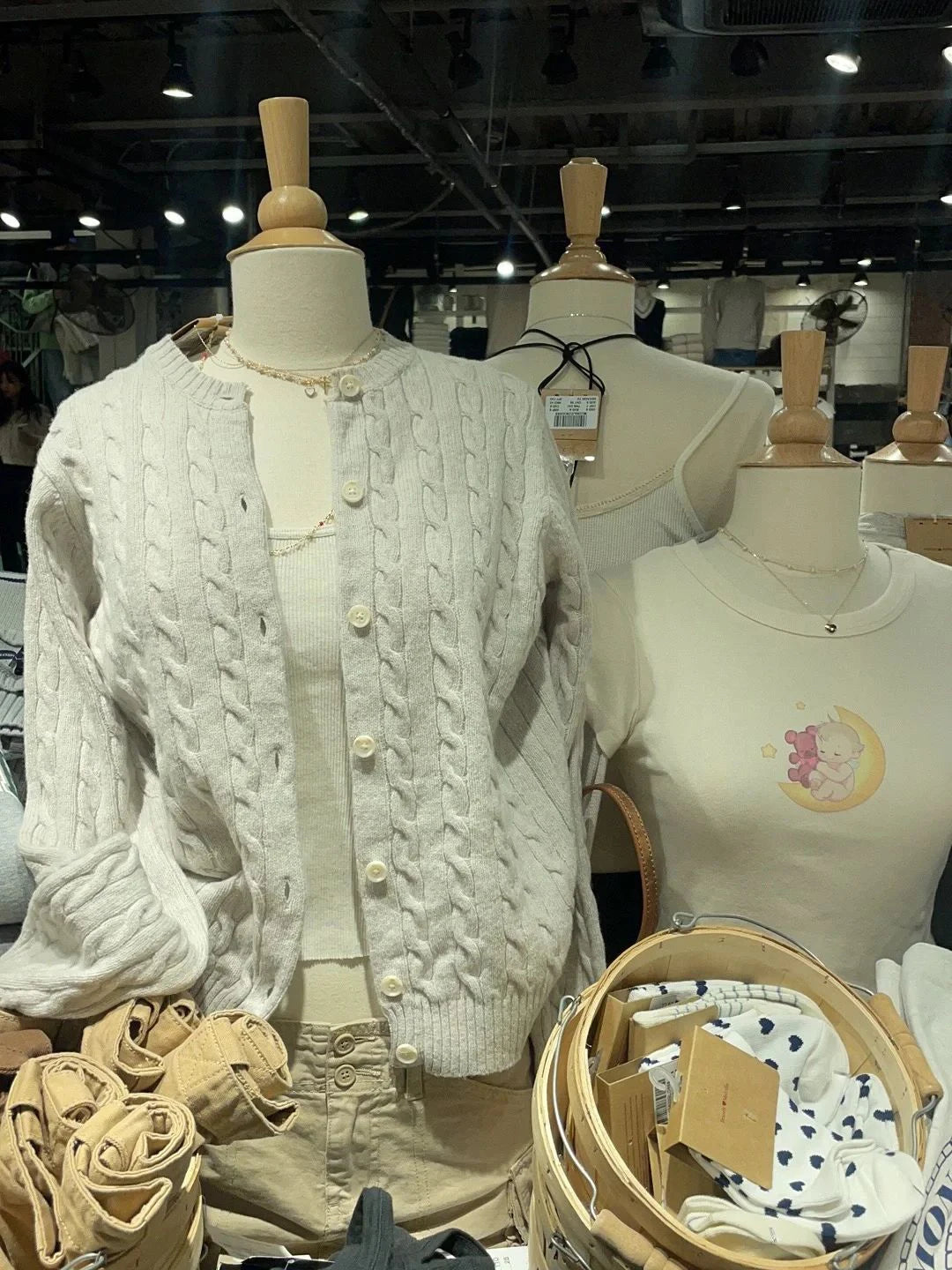 Bxoxo Flower Chic Cardigan Sweater Woman Round Neck Long Sleeve Single Breasted Cotton Outerwear Autumn Casual Loose Sweaters