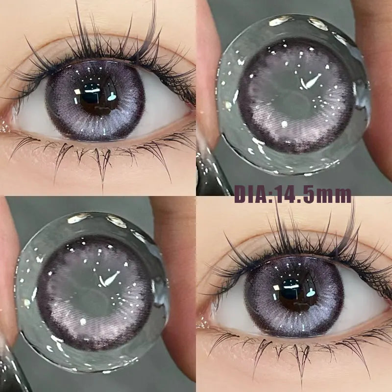 BXOXO 1Pair Red Colour Contacts Lenses Prescription Myopia Halloween Red Eye Lenses Beauty Pupil Makeup Lenses