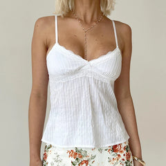 BXOXO Women Y2k Babydoll Tank Top Cute Lace Trim Spaghetti Strap Backless Cami V Neck Sleeveless Flared Hem Flowy Peplum Crop Tops