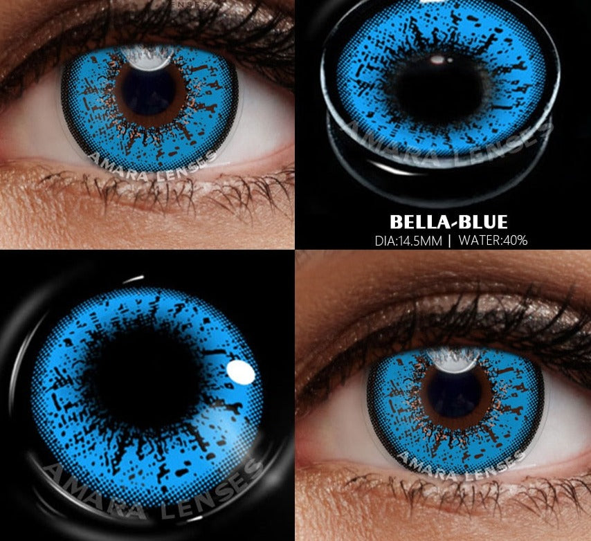 BXOXO Blue Color Contact Lenses for Eyes Cosplay Yearly Makeup Halloween Beauty Color Contact Lenses Free Shipping