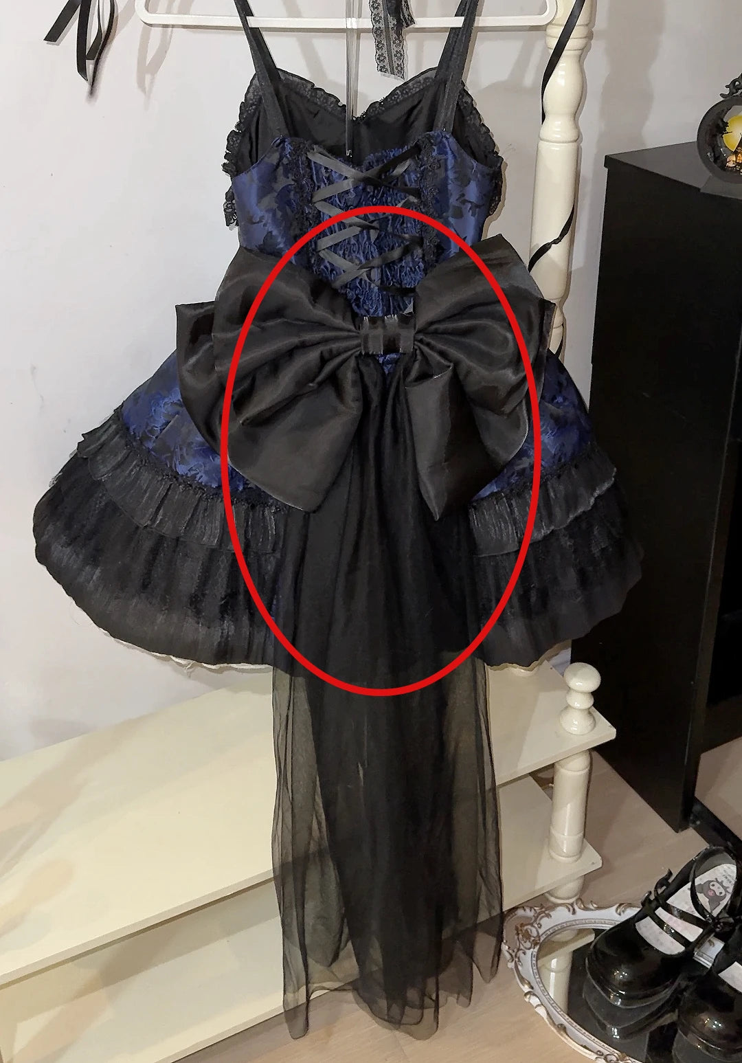 BXOXO Japanese Style Sweet Lolita JSK Princess Dress Gothic Lace Stitching Chain Bow Sleeveless High Waist Slim Mini Sling Dress Women