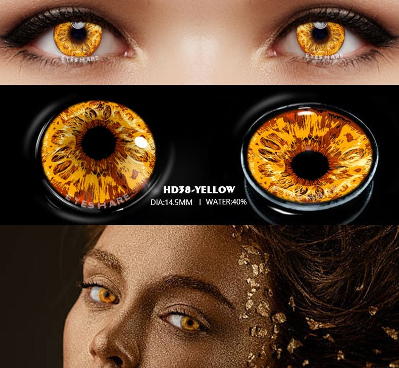 BXOXO 1pair Halloween Cosplay Color Contacts Lenses For Eyes Blue Black Colored Lens Anime Yearly Beauty Makeup Contacts Lens