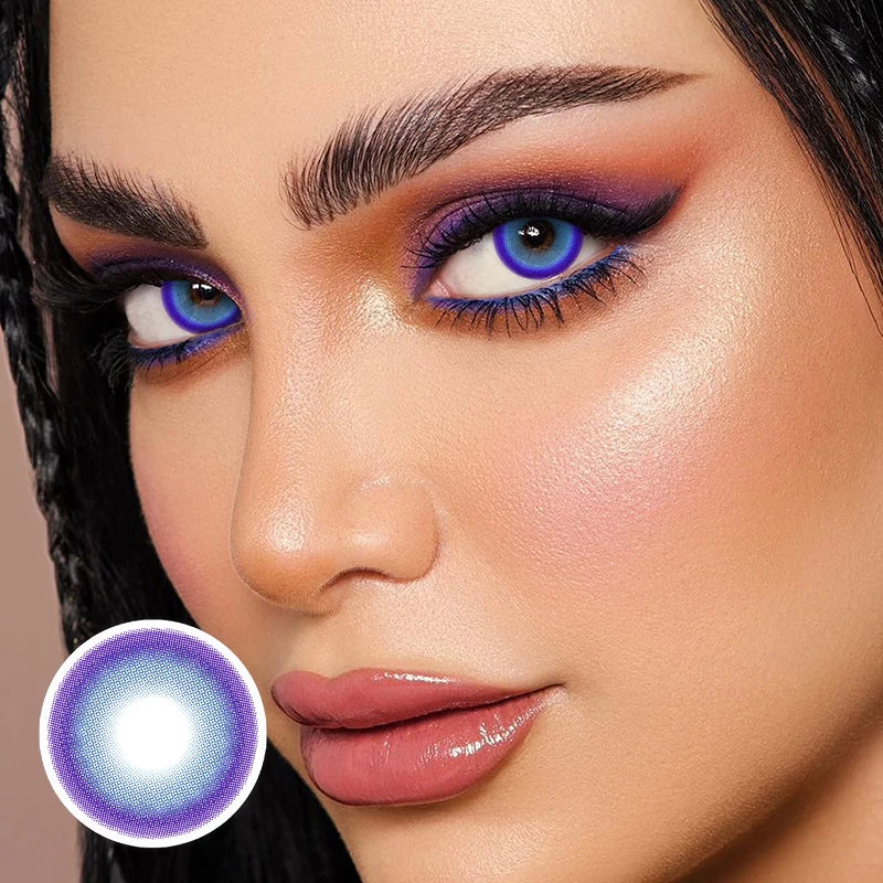 BXOXO 2pcs/pair Colored Contact Lenses Myopia Green Pixie Series Yearly Cosmetic For Eyes Lentillas Verdes