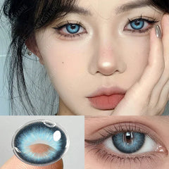 BXOXO NEW Eyes Contact Lenses 1pair Colored Contact Lens for Eye Blue Contact Lens Yearly Use Beauty Makeup Brown Eyes Lenses