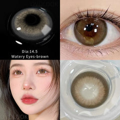 BXOXO 2PCs/Pair 10 Tone New Lenses Color Contact Lenses for Eyes Natural Colored Eye Lenses Beauty Eye Color Lens Yearly Use