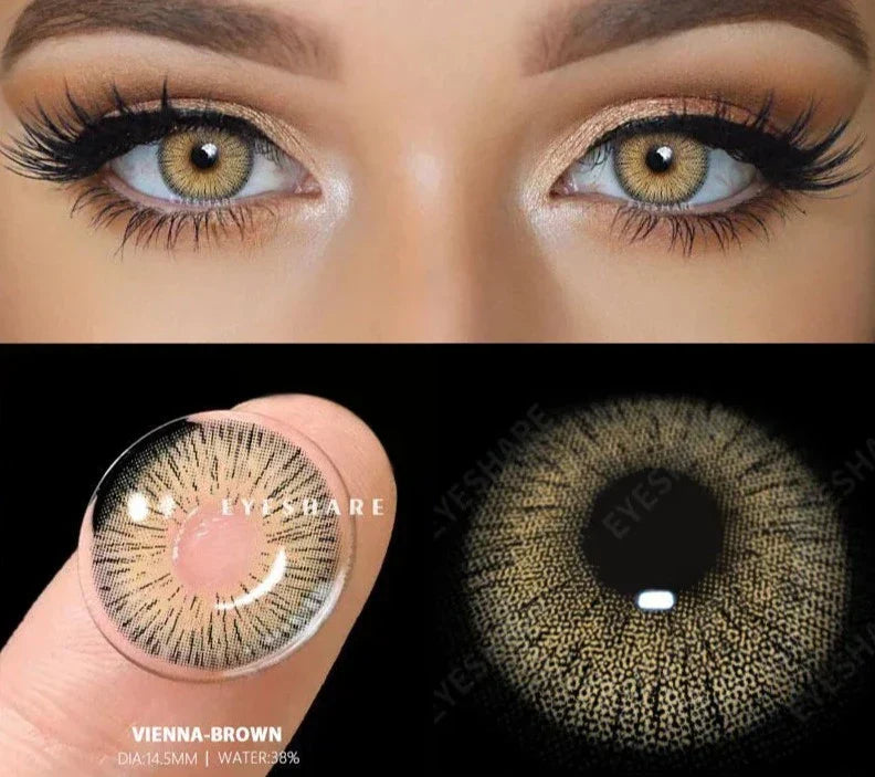 BXOXO Coloured Contact Lenses for Eyes 1pair Gray Pupils Lens Blue Eye Lenses Green Lens Yearly Brown Contacts Cosmetic Lens
