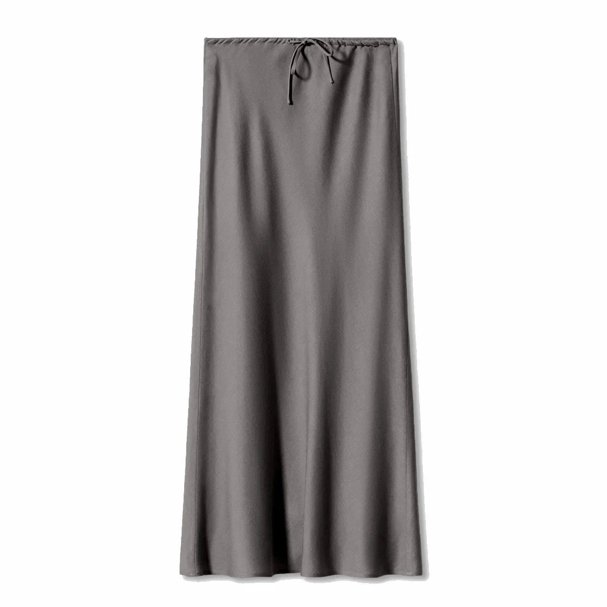 Bxoxo Grey High Waist Skirts for Women Fashion Temperament Elegant Black Satin Skirt Classics Versatile Slim Long Skirt Summer New