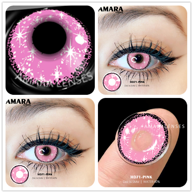 BXOXO Color Contact Lenses For Eyes 2pcs Anime Cosplay Colored Lenses Blue Crazy Halloween Lenses Contact Lens Beauty Makeup